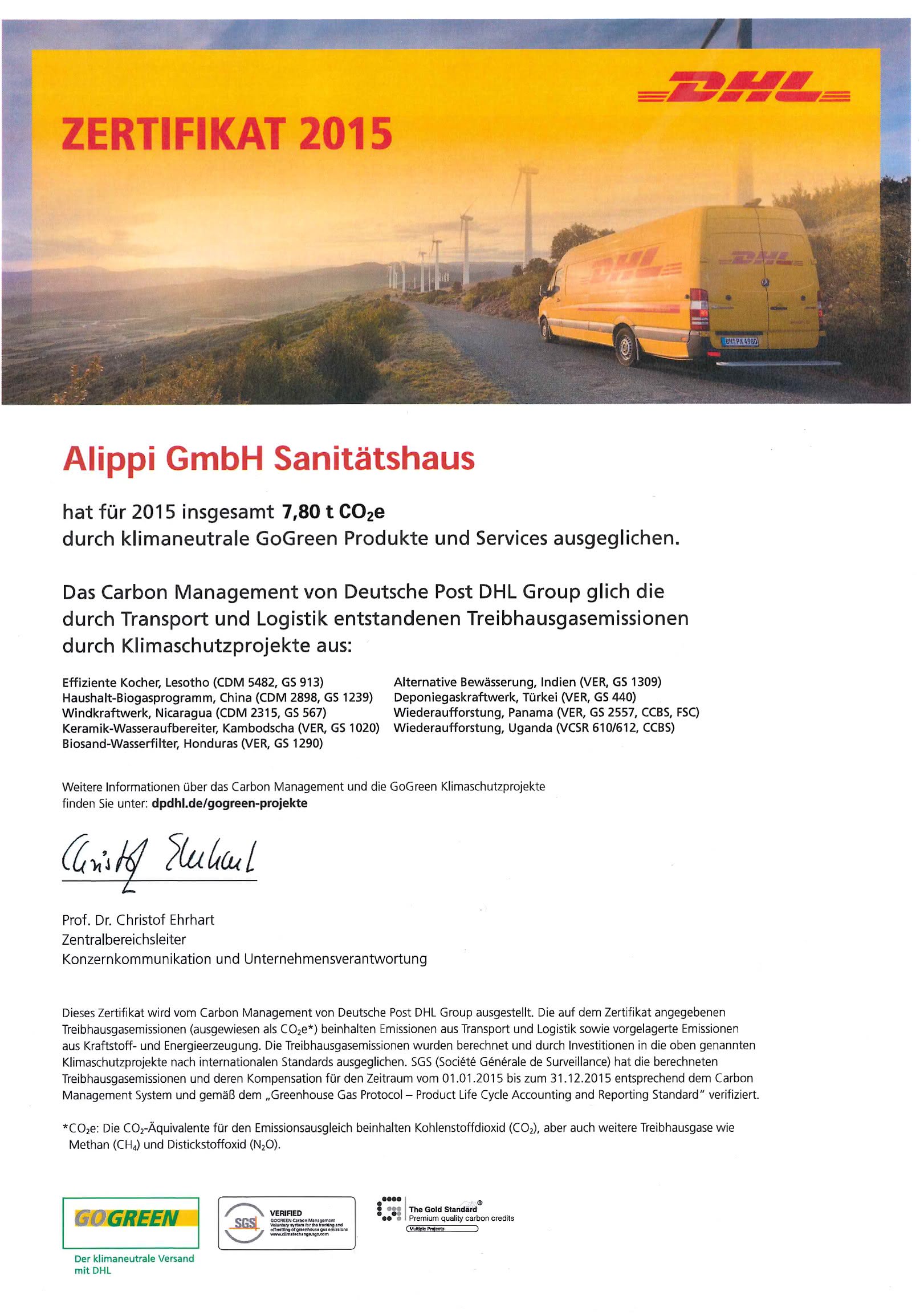 DHL-Zertifikat 2016