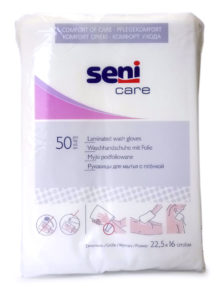 Seni Care Waschhandschuhe mit Folie